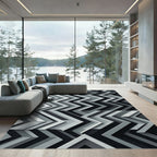 Monochromatic Chevron Layered Abstract Rug