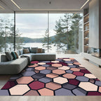 Modern Geometric Hexagon Shades Rug