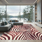 Rose Gold Zebra Stripe Abstraction Rug