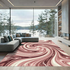 Rose Swirl Marble Composition Rug