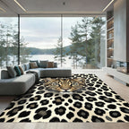 Leopard Spots Face Close Up Rug