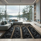Gothic Quatrefoil Tints Architectural Rug