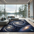 Infinite Cosmic Spiral Galaxy Nebula Rug
