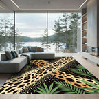 Lush Tropical Leopard Spot Jungle Rug