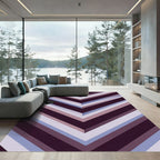Deep Plum Chevron Stripes Rug