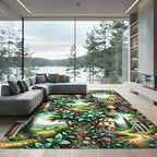 Tuscan Villa Archway Floral Landscape Rug