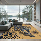 Golden Cheetah African Sunburst Rug