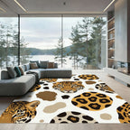 Wild Cats Cheetah Spots Brown Abstract Rug