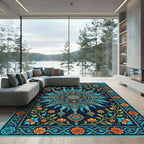 Celestial Sun Floral Garden Tapestry Rug