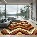 Earthy Tones Zigzag Chevron Rug