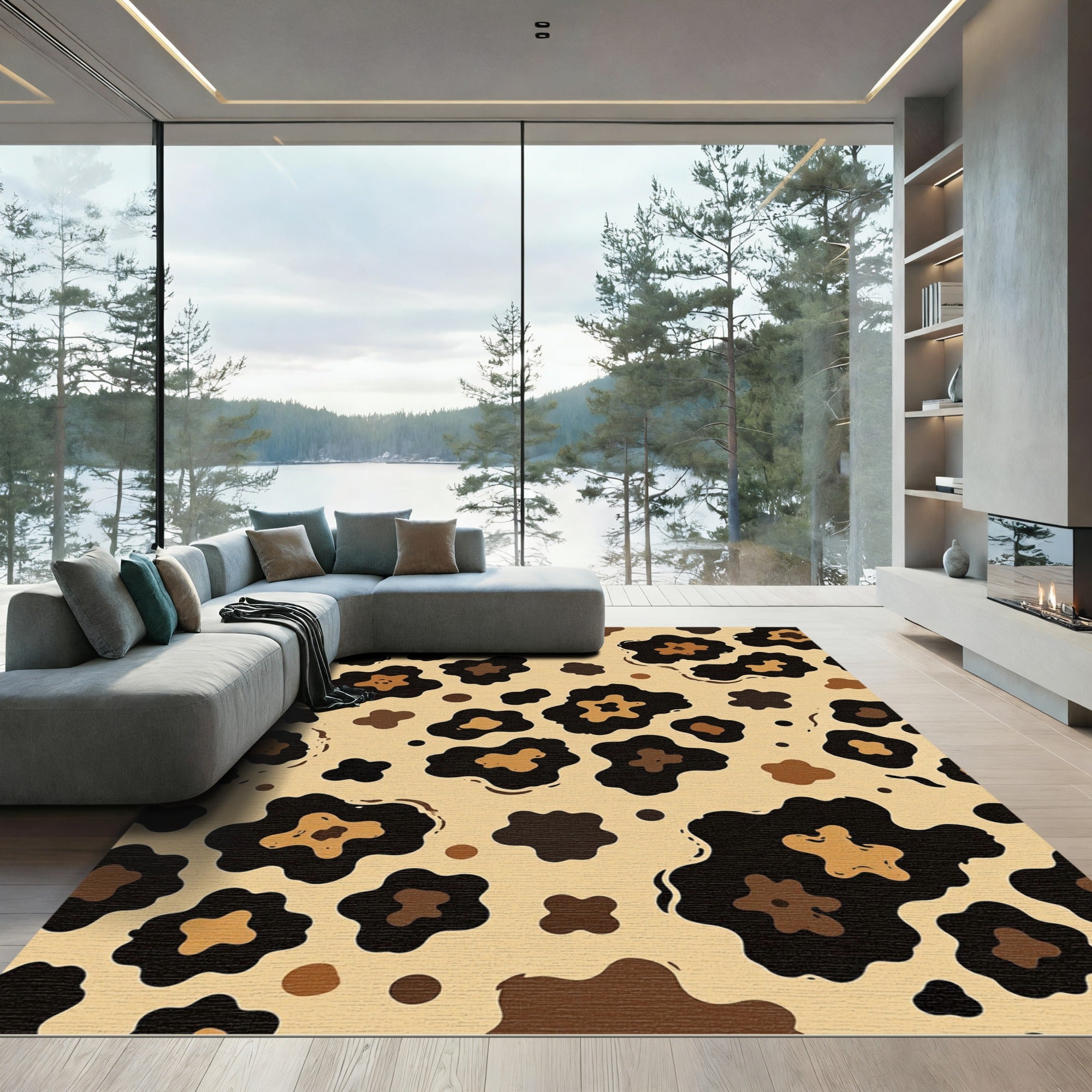 Cocoa Spots Animal Print Rug