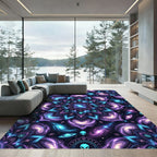 Cosmic Alien Mandala Galaxy Celestial Rug