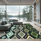 Emerald Green Diamond Chain Locket Rug