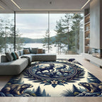 Majestic Mountain Wildlife Alpine Scenery Rug