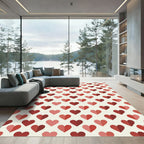 Crimson Hearts Repeating Array Rug