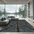 Abstract Urban Network Radial Rug