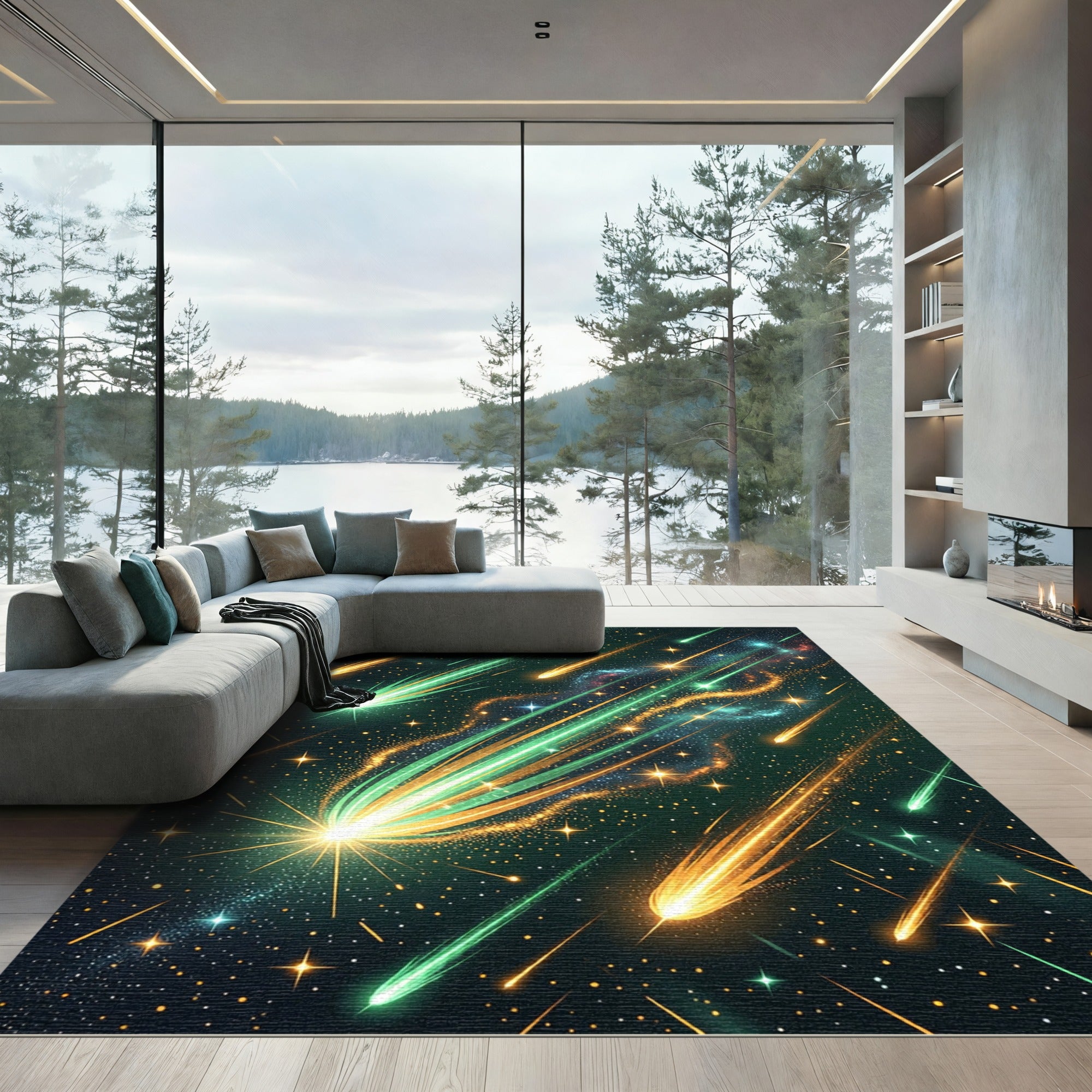 Cosmic Interstellar Streaming Meteor Glow Rug
