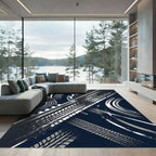Dynamic Race Track Tire Tread Rug
