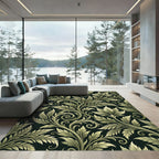 Elegant Sage Green Acanthus Scroll Rug