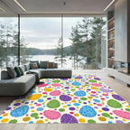 Colorful Easter Egg Polka Dot Art Rug