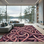 Orchid Mauve Interwoven Loops Rug