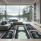 Ornate Silver Gateway Amulet Keys Rug