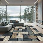 Woven Wood Grain Texture Rug