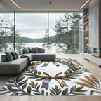 Olive Branch Wheat Wreath Harvest Rug