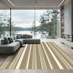 Warm Beige Narrow Stripe Rug