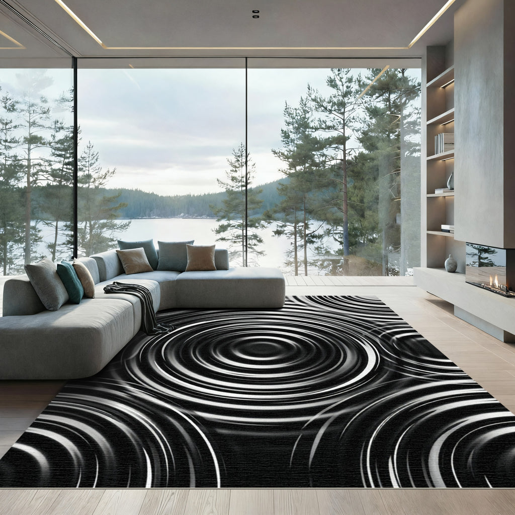 Monochromatic Concentric Circles Rug