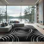 Monochromatic Concentric Circles Rug