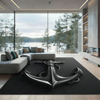 Nautical Metal Anchor Rope Rug