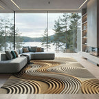 Earthy Toned Rippling Wave Rug