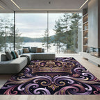 Royal Purple Gold Ornate Crown Rug