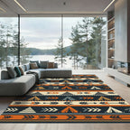 Burnt Orange Geometric Camping Arrow Rug