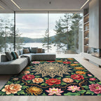 Lotus Floral Lace Medallion Symphony Rug