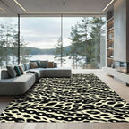 Black Chain Leopard Spots Rug