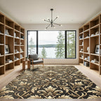 Elaborate Acanthus Leaf Scrollwork Rug