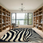 Wild Zebra Stripe Textile Rug