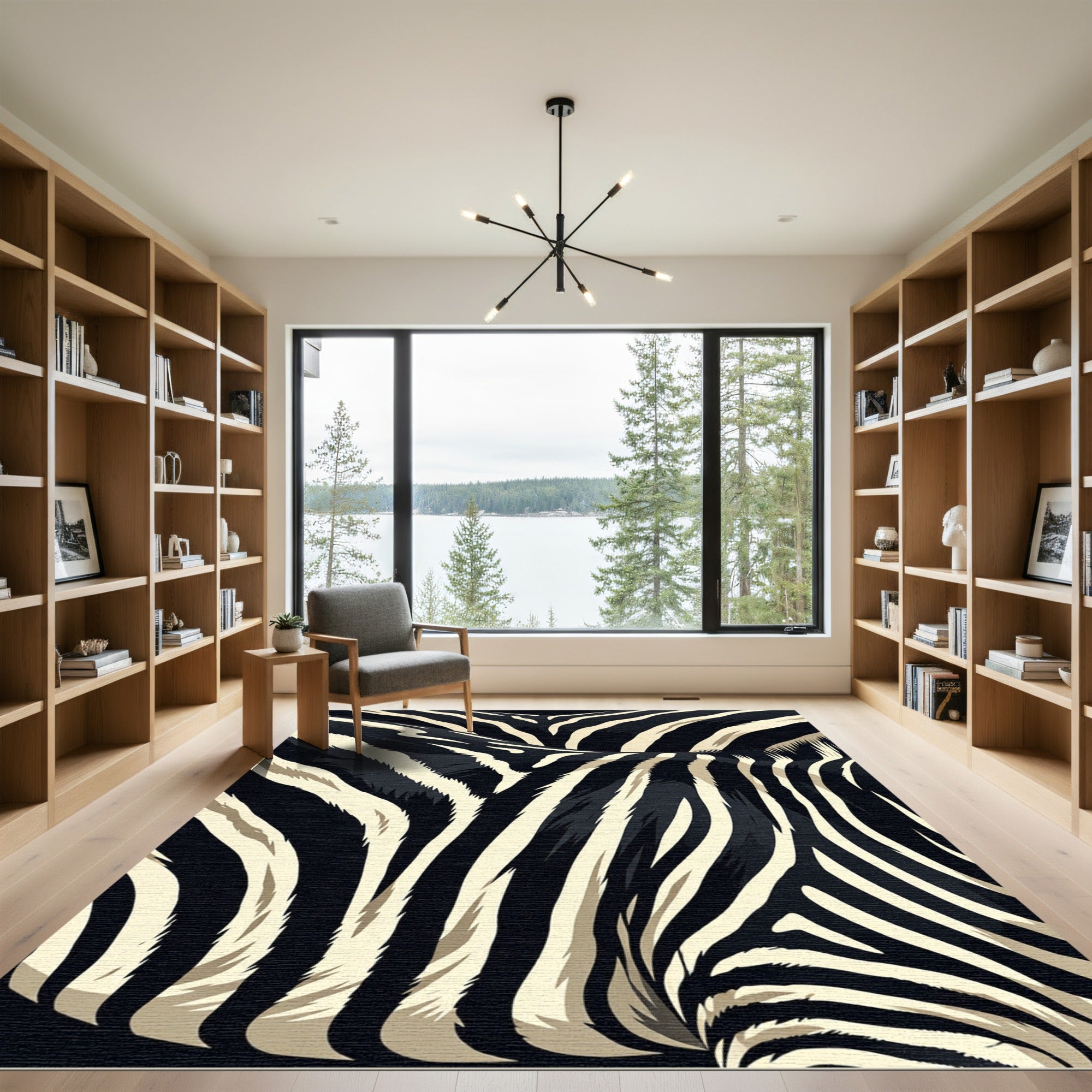 Wild Zebra Stripe Textile Rug