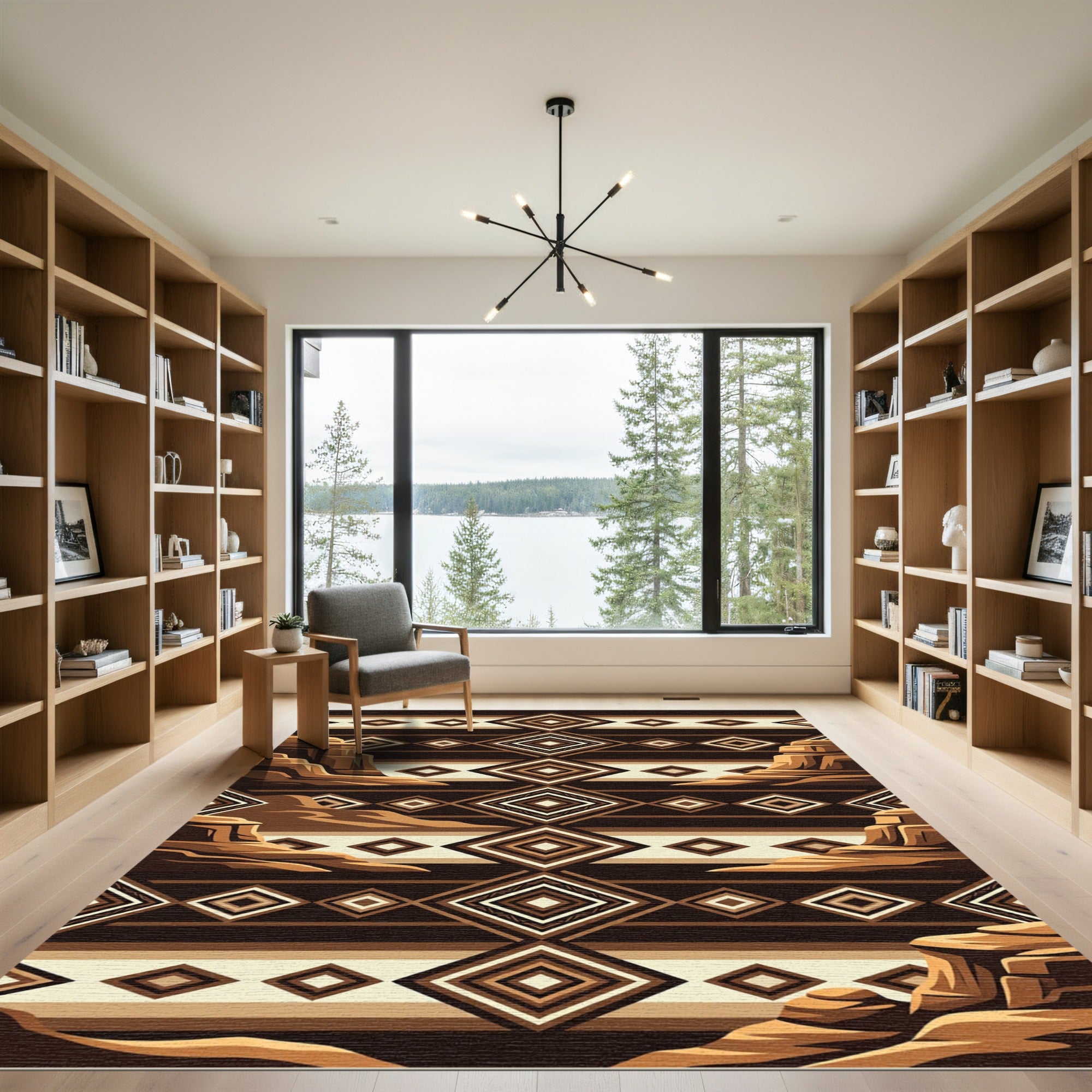 Southwestern Earth Tone Canyon Diamond Rug