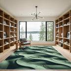 Sage Green Flowing Desert Dune Rug