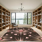 Pink Chocolate Hearts Burst Compositon Rug