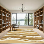 Organic Bronze Flowing Wave Accent Rug