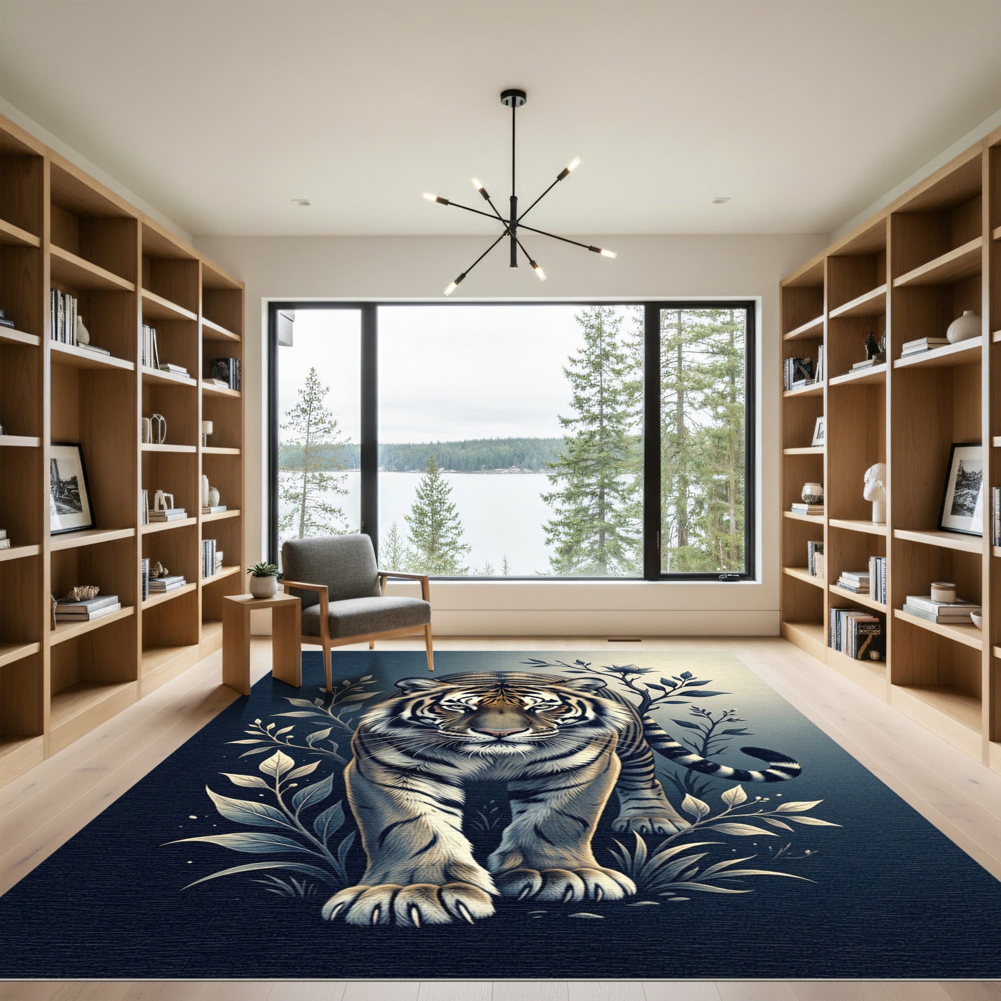 Bold Tiger Floral Wilderness Rug