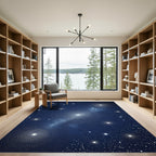 Midnight Celestial Radiant Constellation Sky Rug