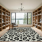 Neutral Leopard Spot Face Rug