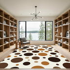 Earthy Tones Scattered Circles Rug