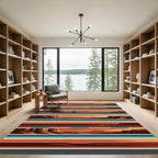 Desert Mesa Horizon Stripe Art Rug