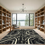 Modern Monochrome Architectural Highway Cityscape Rug